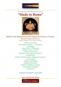 Made in Rome, Idea Capitale per Roma