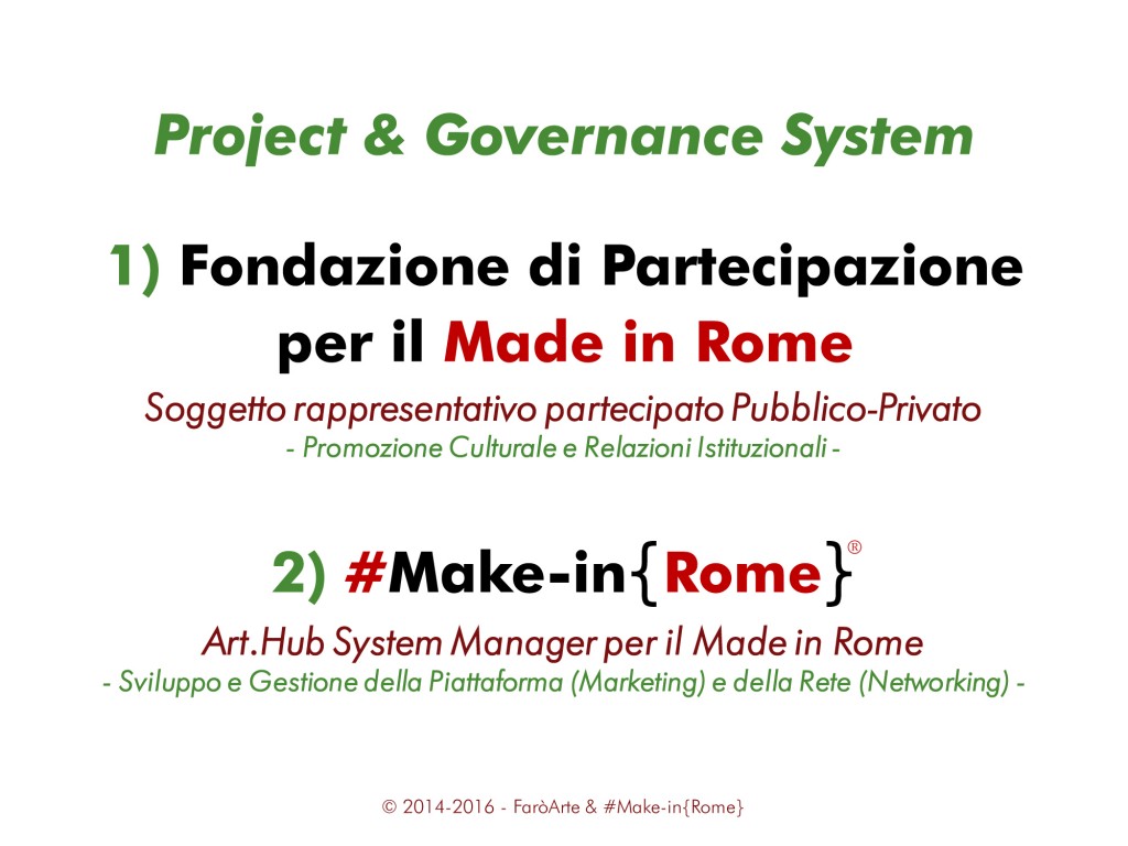 Project & Governance System per il MiR